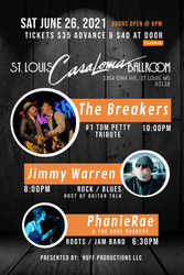 Tom Petty Tribute Band, The Breakers with guitar sensation Jimmy Warren and special guest Phanie Rae