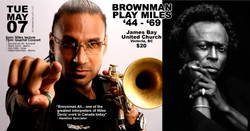 Tuesday Night Jazz at the Church proudly presents the Brownman Akoustic 4-tet plays Miles Davis!