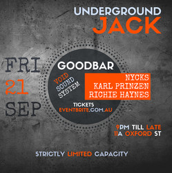Underground Jack @ Goodbar Sydney, 21/09/2018