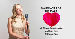 $60pp Valentine's Date: Vocal Jazz and 3-course Prix Fixe Dinner/Drink in Oak Bay at The Oaks