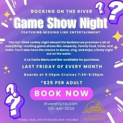 Game Show Night on the Barbara-Lee Paddlewheeler in Sanford Fl