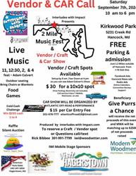 Vendor Call and Car Call for 2 Mile Music Fest Fundraiser in Hancock, Md