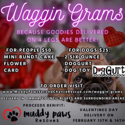 Waggin' Grams Valentine Deliveries Muddy Paws Second Chance Rescue