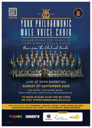York Philharmonic Male Voice Choir Celebrate 100yrs with over 200 voices and brass ensemble.