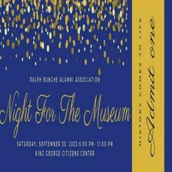 "a Night for the Museum" fundraiser for Ralph Bunche High School