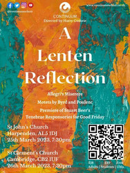 (choral Concert) Continuum's 'a Lenten Reflection'