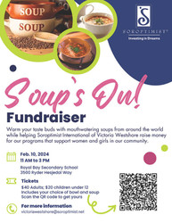 'soup's On!' an Empty Bowls-style fundraiser by Soroptimist International of Victoria Westshore