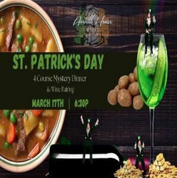 "the St. Patrick's Day Mystery Dinner" 4-course Food and wine pairing, Brookline Nh