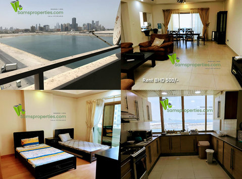 Furnished two-bedroom flat rent in Juffair with sea view - Apartments