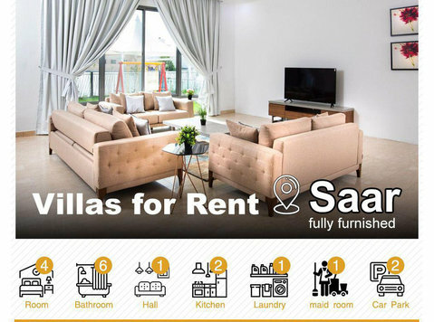 High Luxury Garden Villa for rent in Saar Bd.800/- - گھر