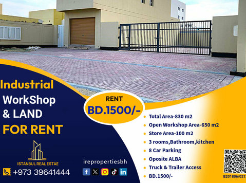 Brand New Industrial Building with Land for Rent in Ras Zuwa - Office / Commercial
