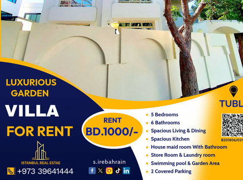 Semi 5 Bhk Luxury Garden Villa for rent in Tubli Bd.1000/- - گھر