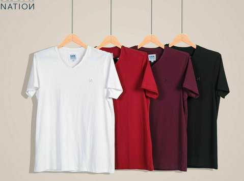 Comfortable, Easy & Colorful V-neck T-shirts are Very demand - வீடுகள் 