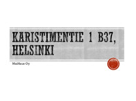 Karistimentie, Helsinki - Kimppakämpät