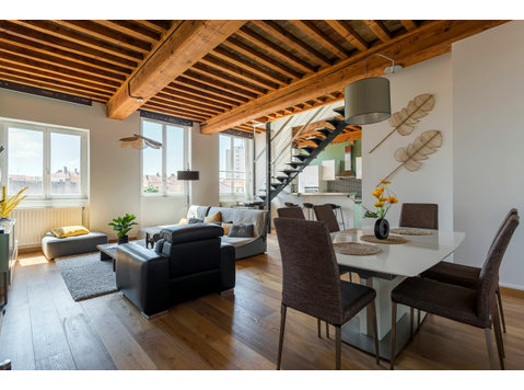 Loft Croix Rousse - furnished rental 2 bedrooms in duplex - Аренда
