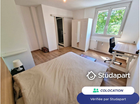 🛏 Chambre privative : meublée avec lit, bureau, rangements,… - À louer