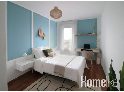 Scandinavian 14 m² bedroom to rent in coliving in Lille -… - Kimppakämpät