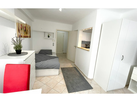 **Central apartment with garage parking - 	
Uthyres