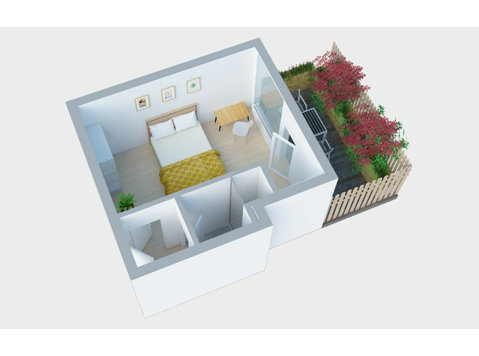 Erstaunliches Studio mit privater Terrasse in Unterbilk,… - Zu Vermieten