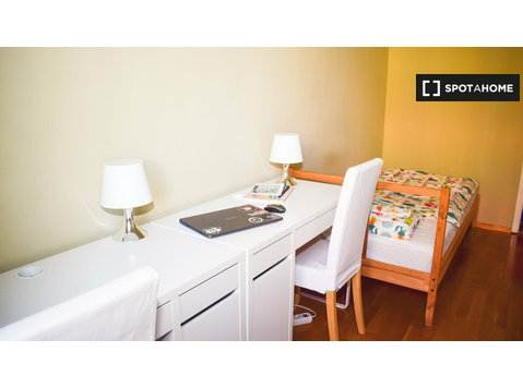 Łóżko w pokoju dwuosobowym we wspólnym mieszkaniu w… - Do wynajęcia