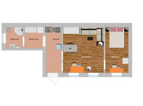 Flatio - all utilities included - Heart of the City -… - For Rent
