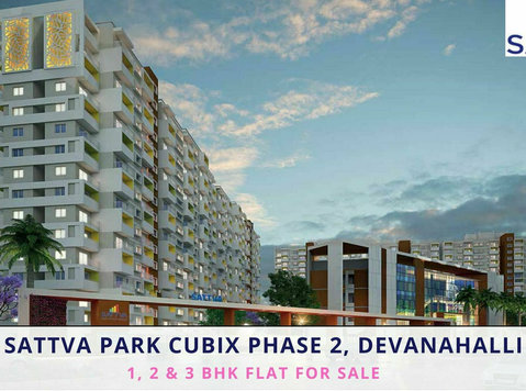 sattva park cubix phase 2 | 1, 2 & 3 bhk flats in devanahall - Apartments