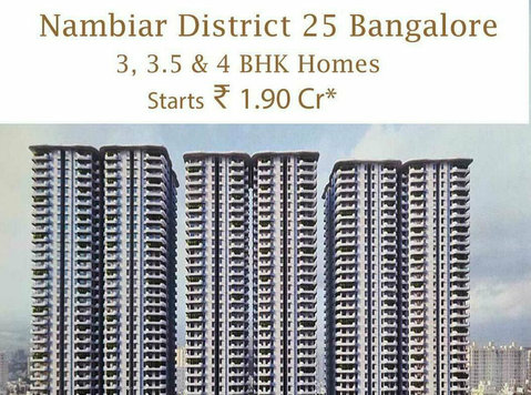 Nambiar District 25 Sarjapur Road | 100-acre Luxury Township - Dzīvokļi