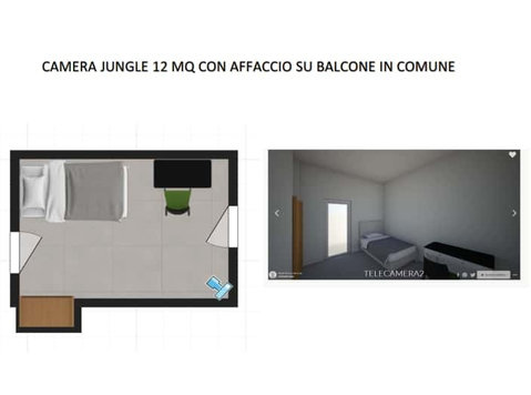 Camera Jungle con affaccio su balcone comune - Dzīvokļi