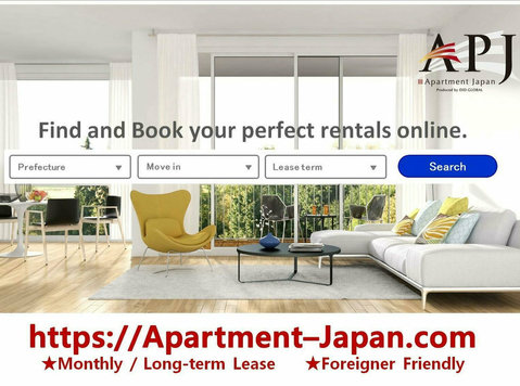 You can Find apartments all over Japan & Book Online!! - Appartements
