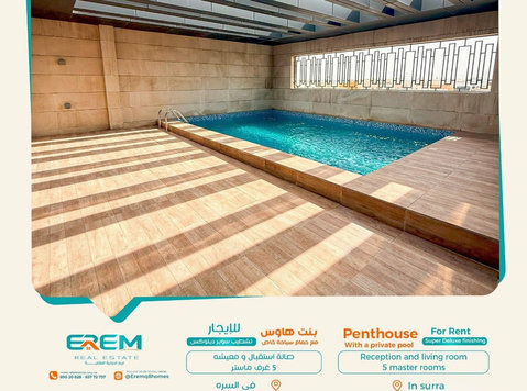 for rent Penthouse large spaces with private swimming pool, - Maisons