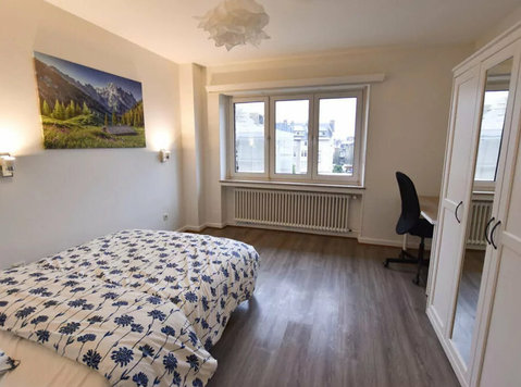 Furnished double bedroom (a) – modern flat | Bonnevoie - Camere de inchiriat