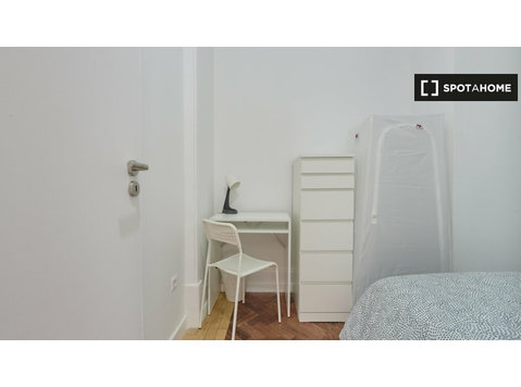 Zimmer zu vermieten in 16-Zimmer-Wohnung in Azul, Lissabon - Zu Vermieten