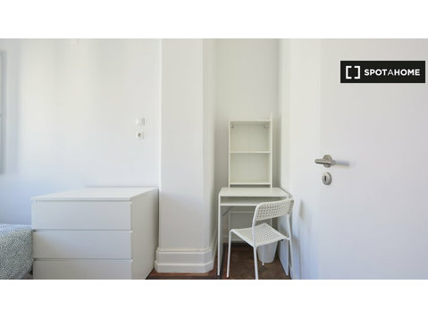 Rooms for rent in 16-bedroom apartment in Marquês De Pombal - Аренда