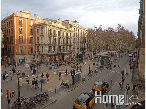 Schöne Aussicht auf das Herz von Barcelona, La Rambla - Wohnungen