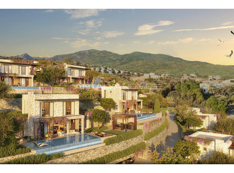 Stylish Detached Houses with Garden and Pool in Bodrum - Сместување