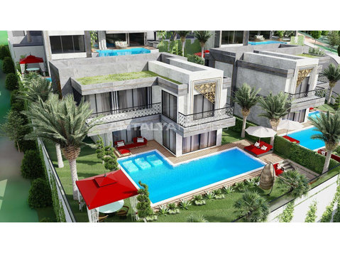 Castle and Sea View Villas with Private Pools in Alanya - اسکان