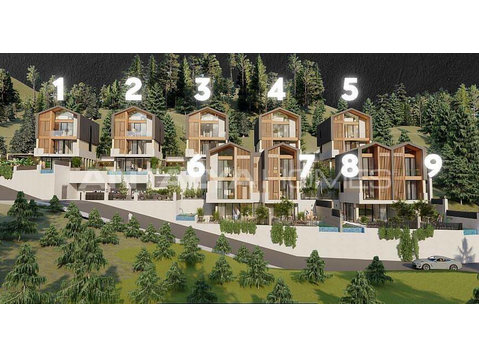 Detached Houses with Sea Views and Pools in Alanya Tepe - Housing