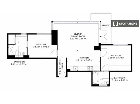 2-Zimmer-Wohnung zur Miete in Kipling Estate, London - Wohnungen