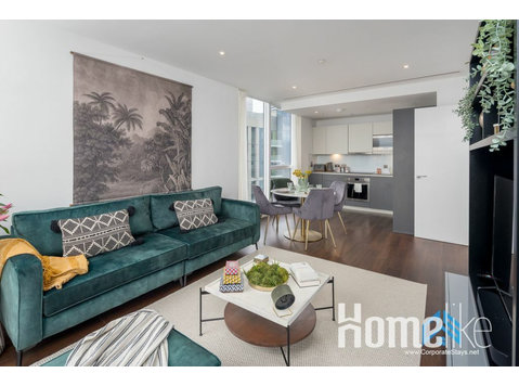 Luxuriöses Apartment mit 2 Schlafzimmern in Canary Wharf - Wohnungen