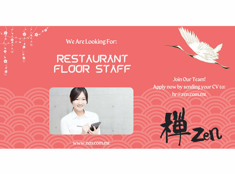Japanese Restaurant Floor Staff - Restorāni un sabiedriskā ēdināšana