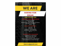required quality control and production superviser for Oman - Övriga Jobb