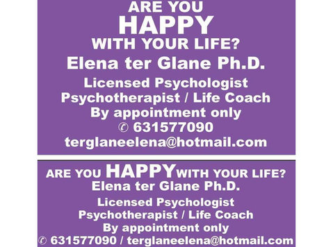 happy with your life? clinical psychologist/psychotherapist - Sociale Diensten/Mentale gezondheid